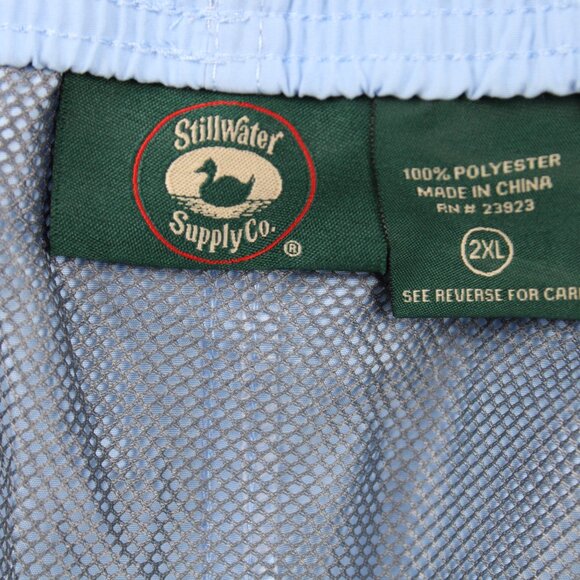 Stillwater Supply Co. Men's Light Blue Elastic Waist  Pull Tie Shorts Size 2XL - Picture 11 of 12